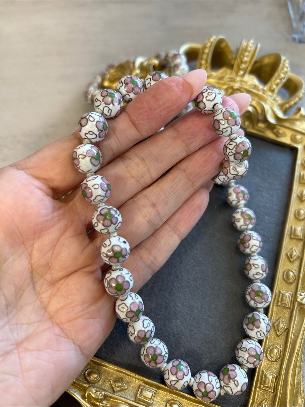 Vintage Cloisonné Necklace